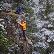 Fjern - Mens Skjold Packable Waterproof Jacket (Sunshine/Navy) | The Skjold is your ultimate shield for fast and light activities, designed to keep you active in any weather