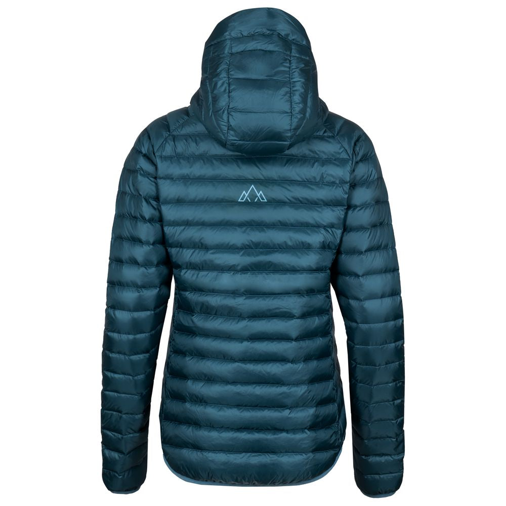 Fjern - Womens Aktiv Down Hooded Jacket (Petrol/Arctic Blue) | Venture further with the Aktiv, a versatile and lightweight insulated layer that offers exceptional warmth in a compact package