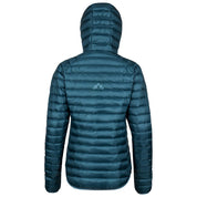 Fjern - Womens Aktiv Down Hooded Jacket (Petrol/Arctic Blue) | Venture further with the Aktiv, a versatile and lightweight insulated layer that offers exceptional warmth in a compact package