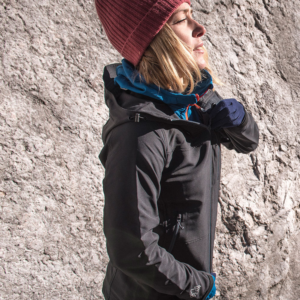 Charcoal) | Conquer the mountains with the Grenser softshell, the ultimate jacket for alpine adventures