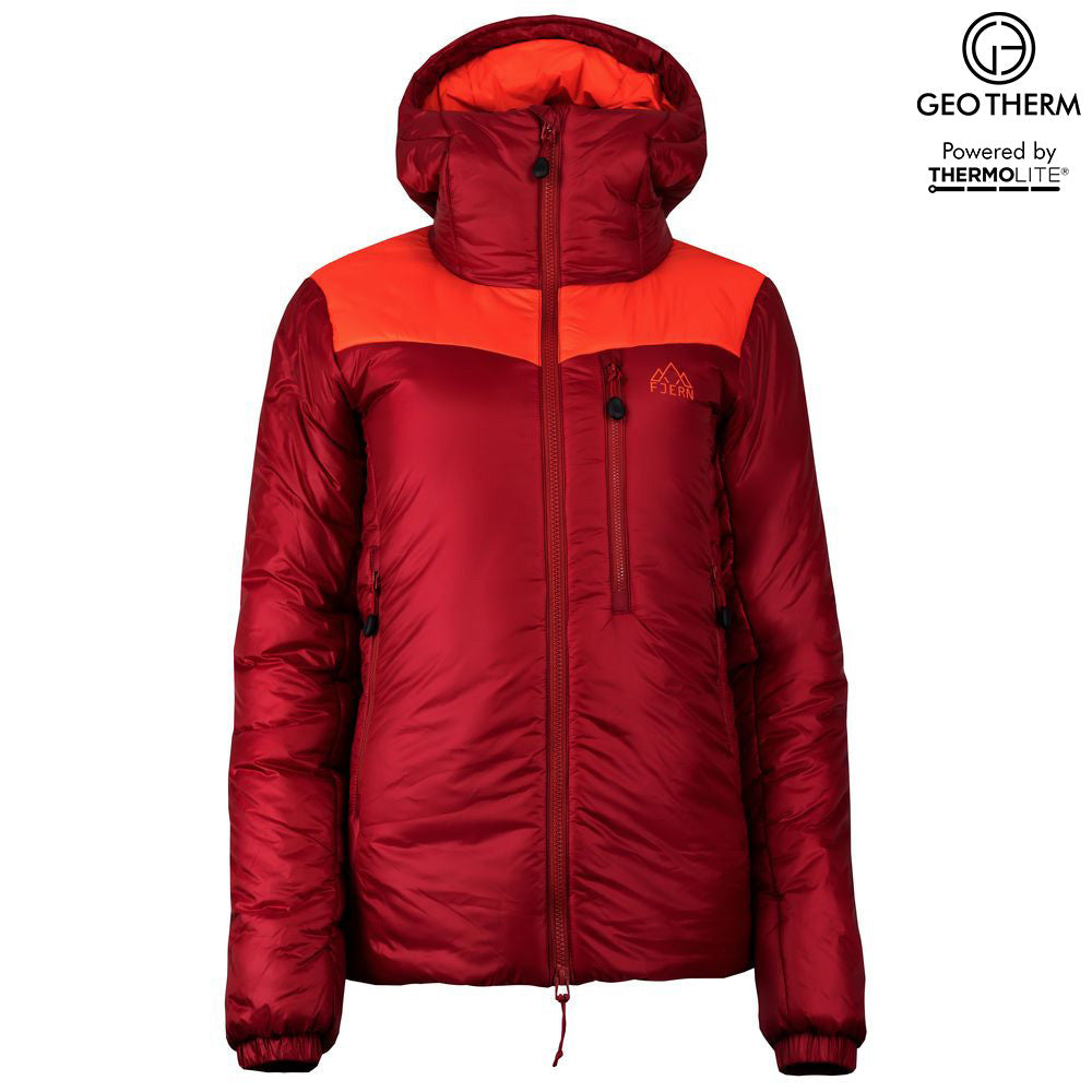 Orange) | Brave the extreme cold with our warmest insulated layer, perfect for climbing and outdoor adventures in frigid conditions