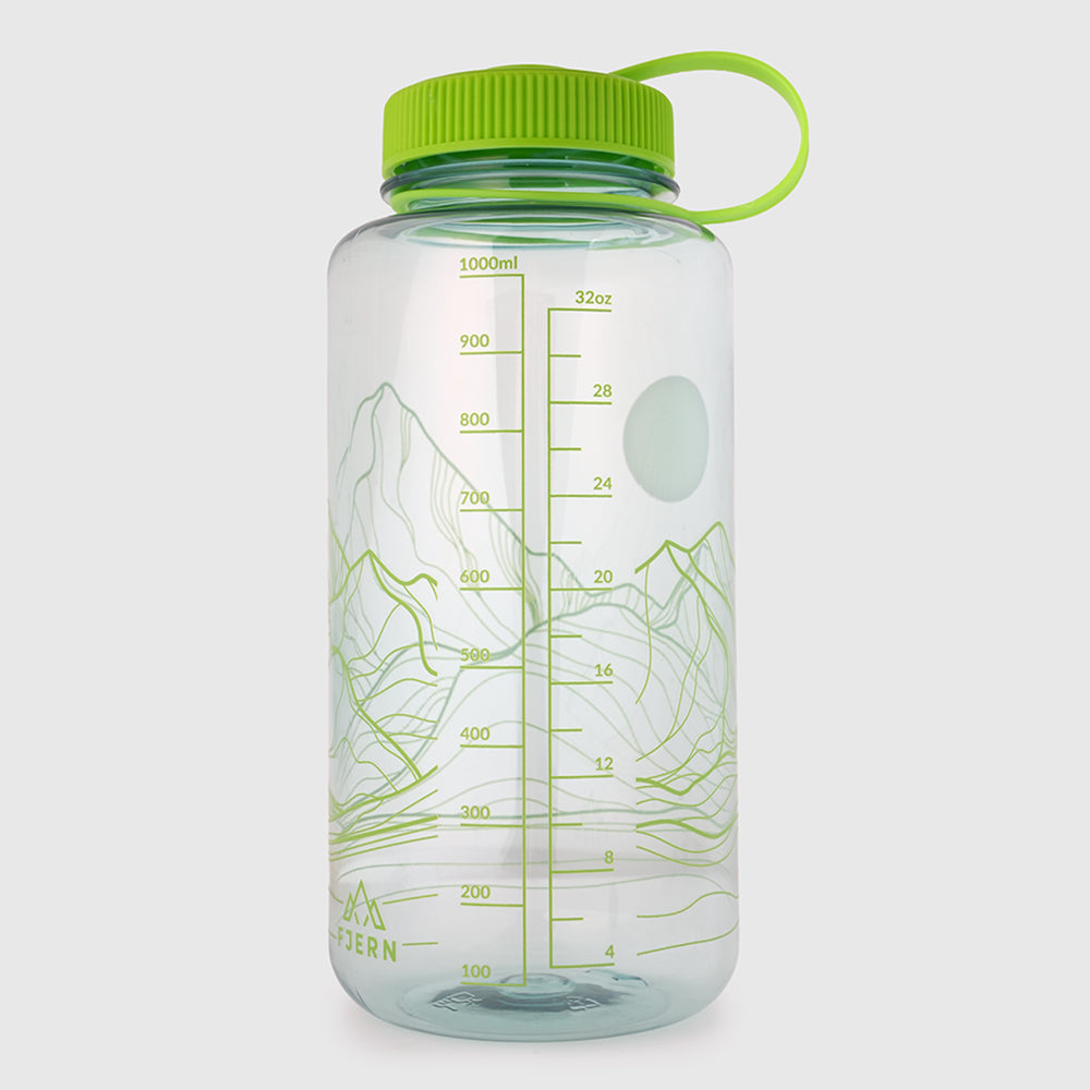 1L Kulp Wide Neck Tritan Water Bottle (Mineral Blue/Lime)
