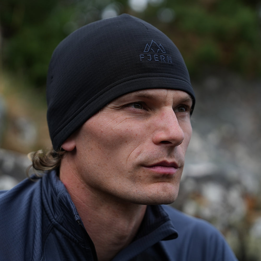 Fjern Breskprekk Grid Fleece Beanie (Black)