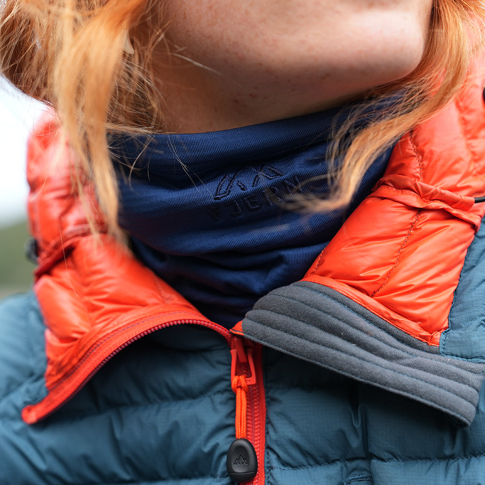 Fjern Breskprekk Grid Fleece Neck Warmer (Poseidon)