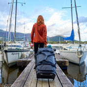 Fjern - Orädda 105L Wheeled Bag (Midnight) | The Orädda 105L Roller Duffle Bag is a rugged travel companion designed for durability