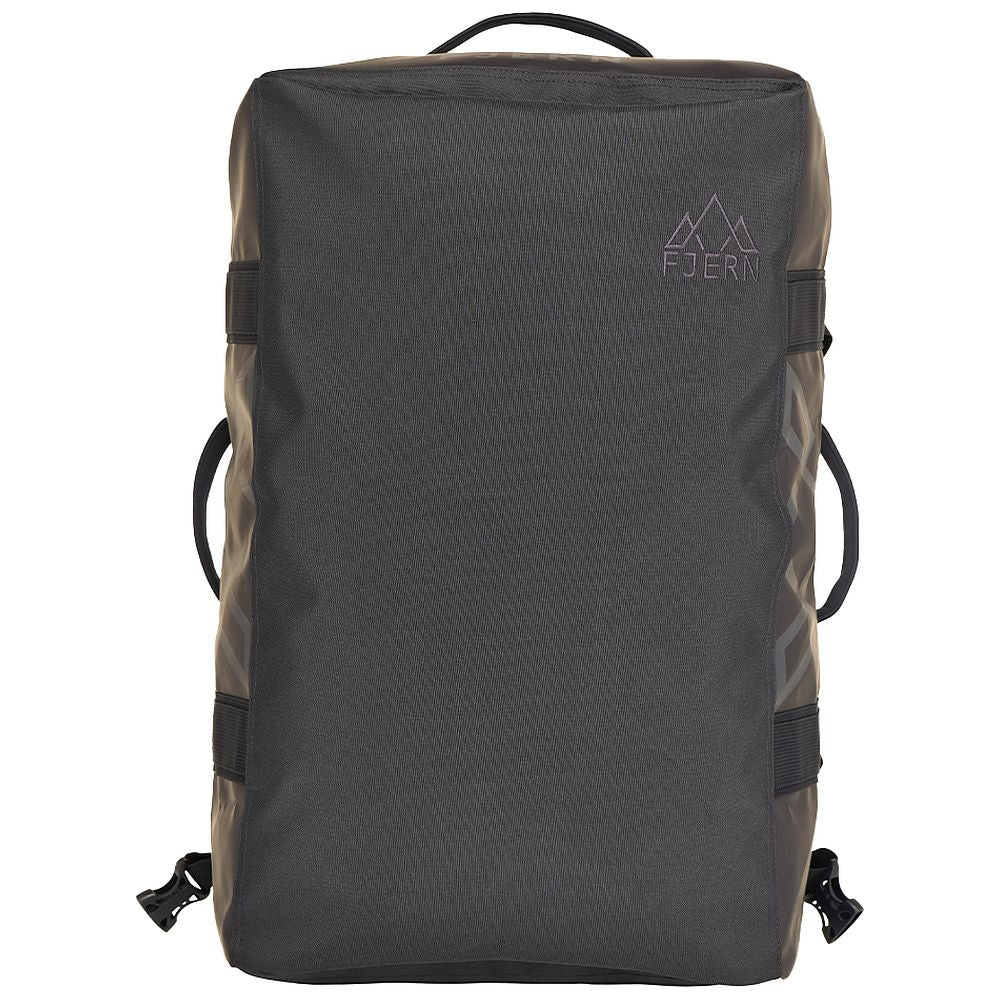 Fjern - Fördra 40L Duffle Bag (Midnight) | Made from durable 100% recycled polyester with a TPU-film laminate, the Fördra duffle bag offers 40L of storage, multiple pockets, and versatile carrying options