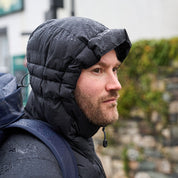 Fjern - Mens Aska Waterproof Down Jacket (Black/Storm) | Introducing the Men's ASKA Eco Waterproof Down Jacket—the ultimate fusion of warmth and style
