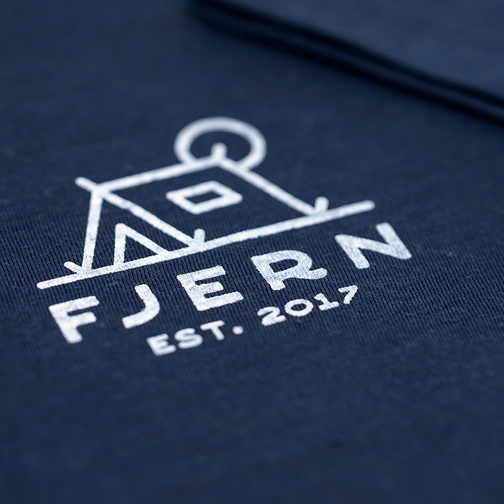 Fjern Mens Camping Merino Blend T-shirt (Navy/White)
