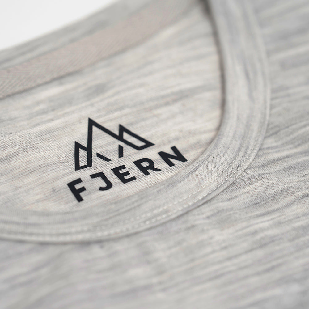 Fjern Mens Henge Merino Blend T-shirt (Mist Grey Melange)