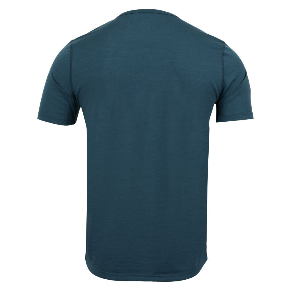 Fjern Mens Roundel Merino Blend T-shirt (Petrol/Arctic)