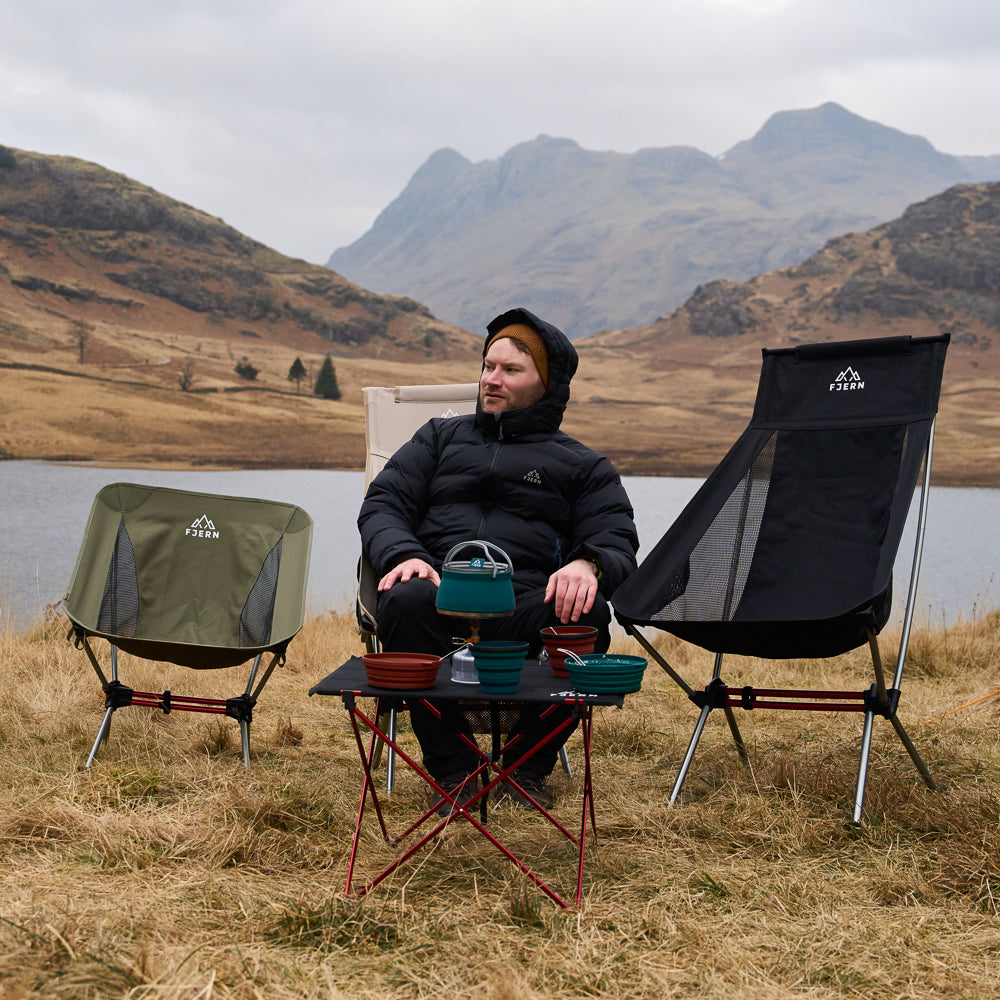 Fjern Utendørs Lightweight Camping Table (Black)