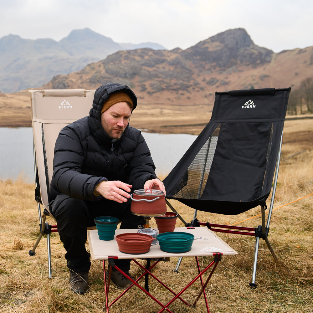 Fjern Utendørs Lightweight Camping Table (Sand)