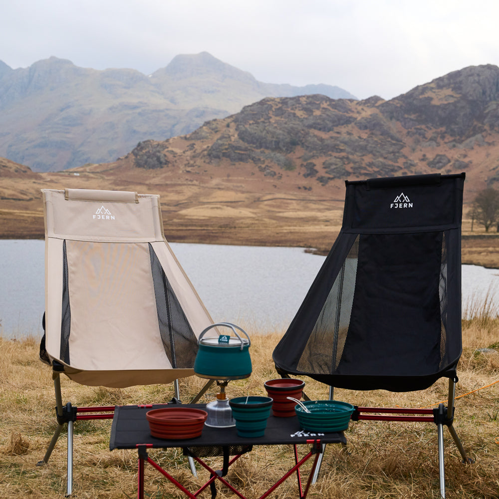 Fjern Utepils High Camping Chair (Sand)
