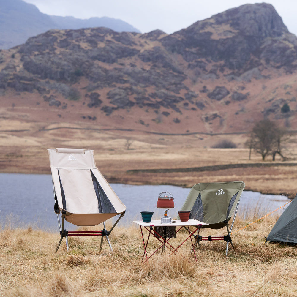 Fjern Utepils High Camping Chair (Sand)