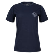 Fjern Womens Camping Merino Blend T-shirt (Navy/White)