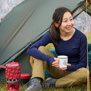 Fjern - Womens Första Merino Blend Long Sleeve Crew Baselayer (Navy) | Explore the outdoors with the Första, a versatile and lightweight technical crew top designed for the active adventurer