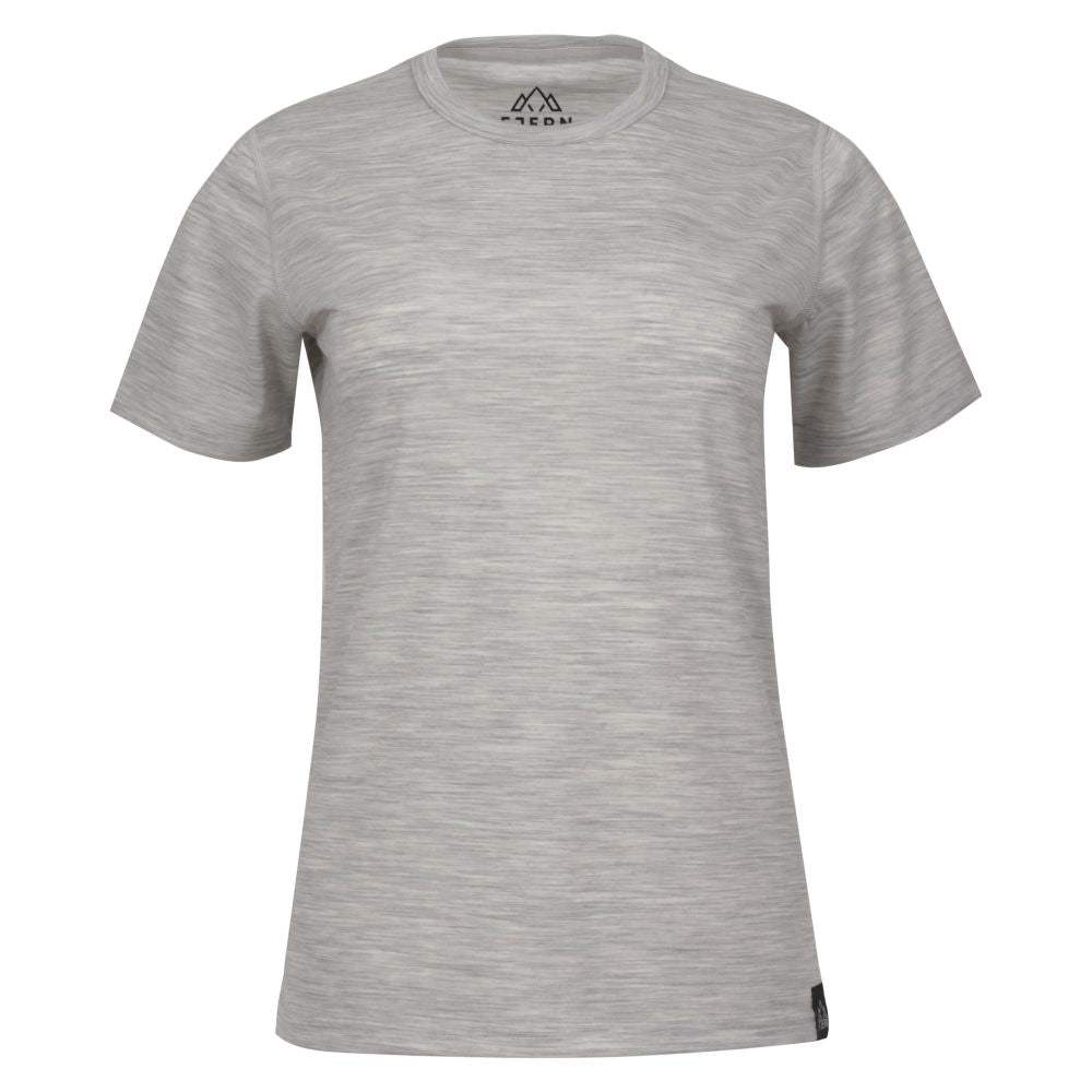 Fjern Womens Henge Merino Blend T-shirt (Mist Grey Melange)