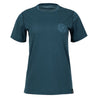 Fjern Womens Roundel Merino Blend T-shirt (Petrol/Arctic)
