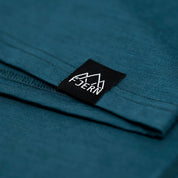 Fjern Womens Tpeaks Merino Blend T-shirt (Petrol/Arctic)