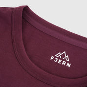 Mens 3 Peaks Merino Blend T-Shirt (Aubergine/Chalk)