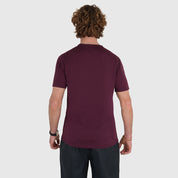 Mens 3 Peaks Merino Blend T-Shirt (Aubergine/Chalk)
