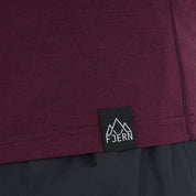 Mens 3 Peaks Merino Blend T-Shirt (Aubergine/Chalk)