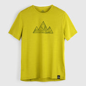 Mens 3 Peaks Merino Blend T-Shirt (Lime/Petrol)