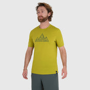 Mens 3 Peaks Merino Blend T-Shirt (Lime/Petrol)