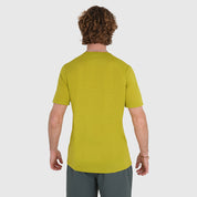 Mens 3 Peaks Merino Blend T-Shirt (Lime/Petrol)