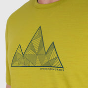 Mens 3 Peaks Merino Blend T-Shirt (Lime/Petrol)