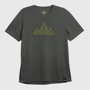 Mens 3 Peaks Merino Blend T-Shirt (Urban Chic/Lime)
