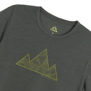 Mens 3 Peaks Merino Blend T-Shirt (Urban Chic/Lime)