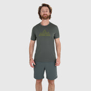 Mens 3 Peaks Merino Blend T-Shirt (Urban Chic/Lime)
