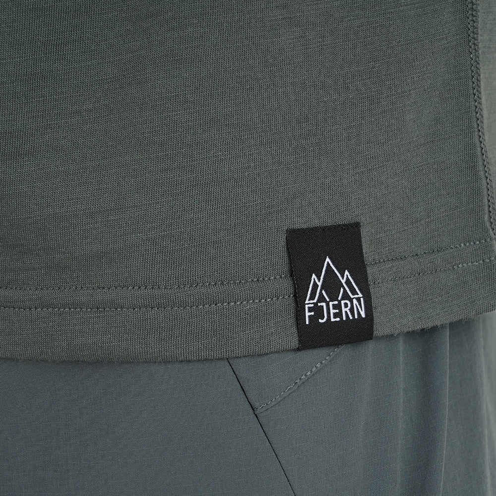 Mens 3 Peaks Merino Blend T-Shirt (Urban Chic/Lime)