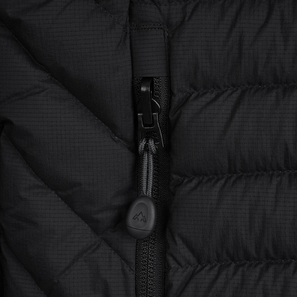 Mens Aktiv II Down Hooded Jacket (Black/Charcoal)