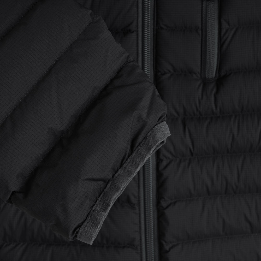 Mens Aktiv II Down Hooded Jacket (Black/Charcoal)