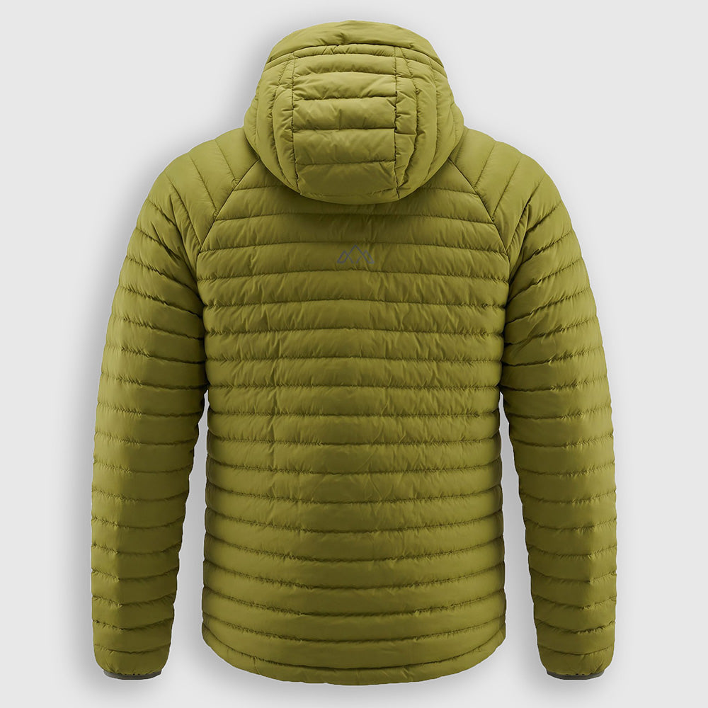 Mens Aktiv II Down Hooded Jacket (Cardamom Seed/Winter Moss) ✦AI