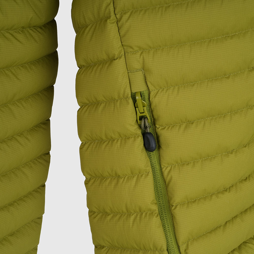 Mens Aktiv II Down Hooded Jacket (Cardamom Seed/Winter Moss)