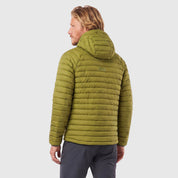 Mens Aktiv II Down Hooded Jacket (Cardamom Seed/Winter Moss) ✦AI