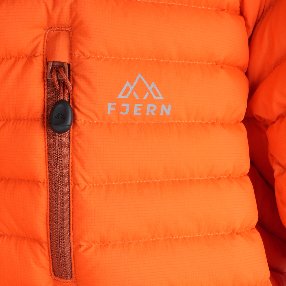 Mens Aktiv II Down Hooded Jacket (Koi/Baked Clay)