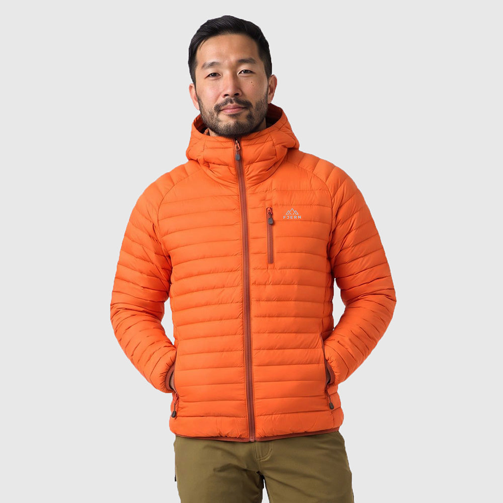 Mens Aktiv II Down Hooded Jacket (Koi/Baked Clay) ✦AI