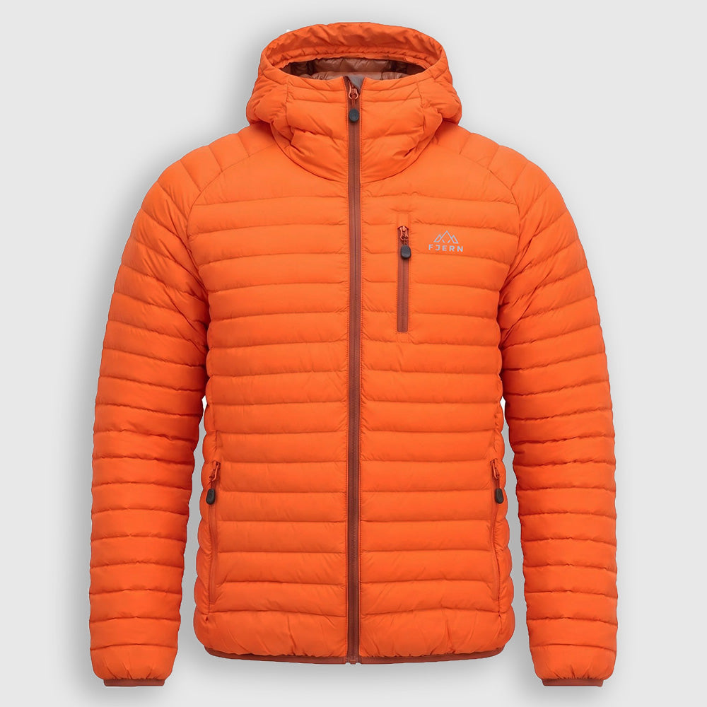 Mens Aktiv II Down Hooded Jacket (Koi/Baked Clay) ✦AI
