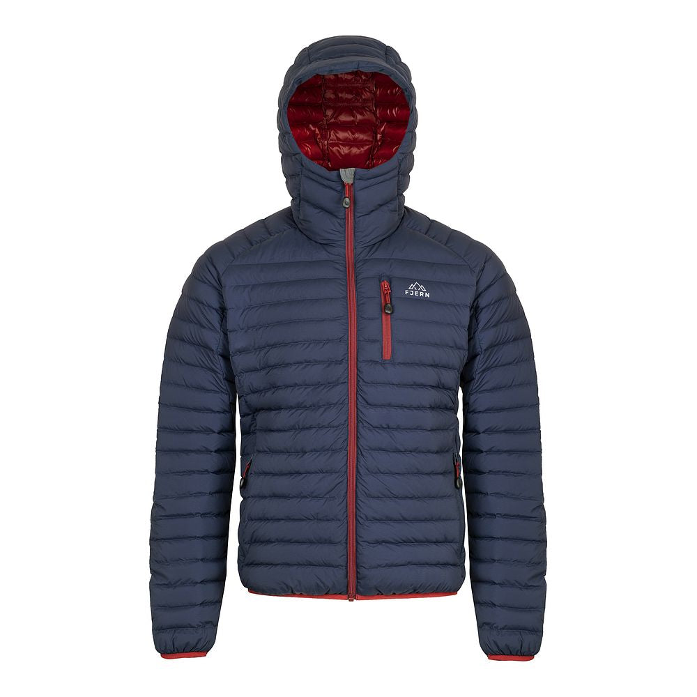 Fjern Mens Aktiv II Down Hooded Jacket (Navy/Rust)