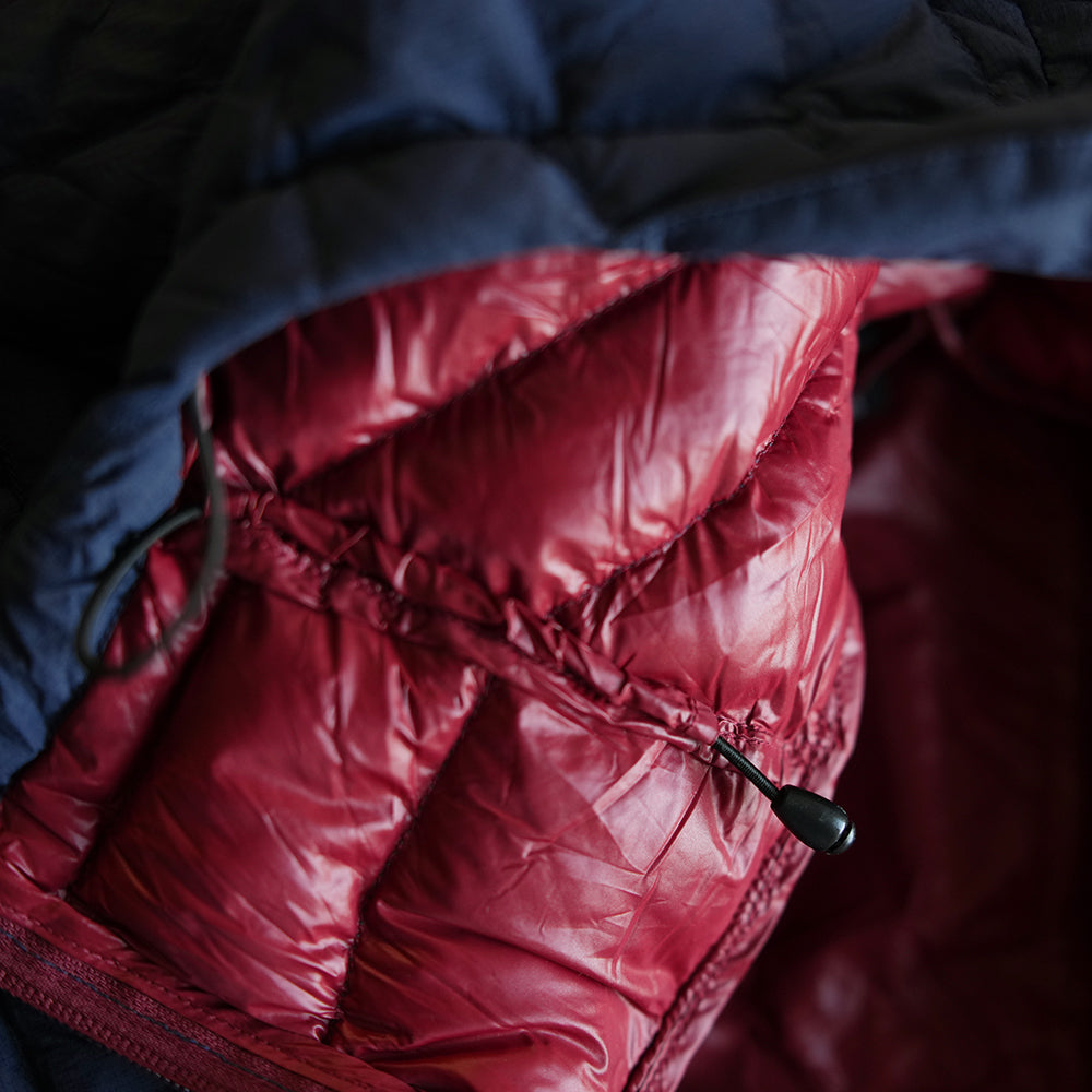 Fjern Mens Aktiv II Down Hooded Jacket (Navy/Rust)
