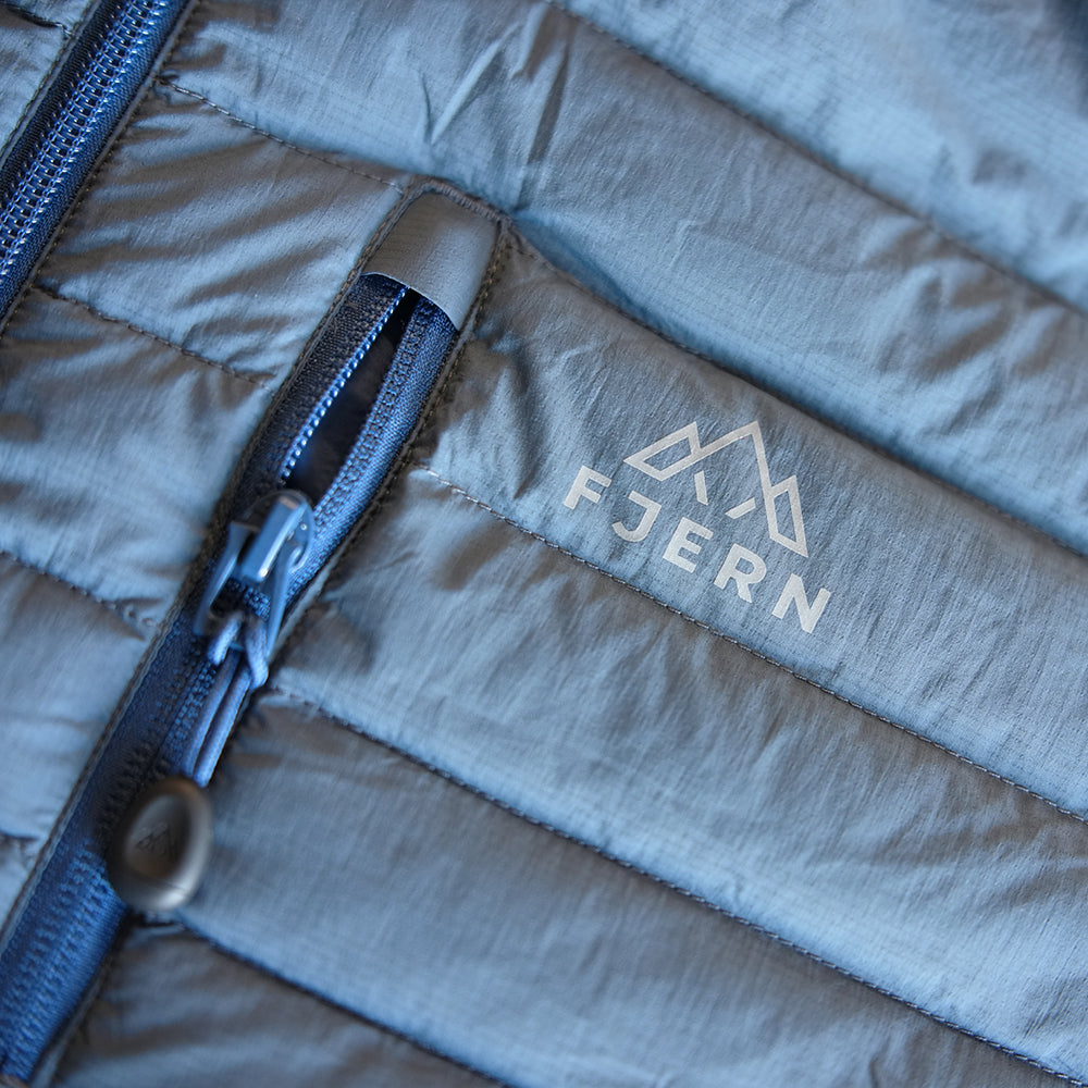 Fjern Mens Aktiv II Down Hooded Jacket (Orion Blue/Poseidon)