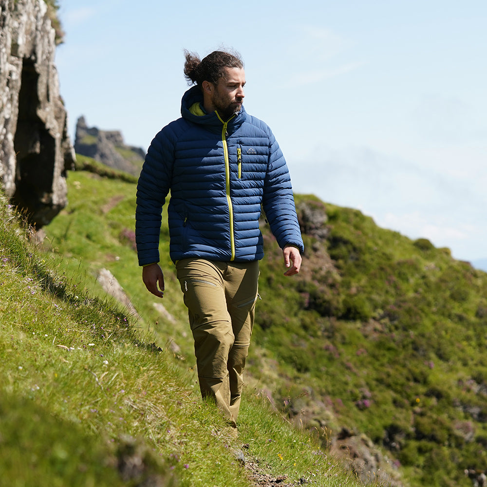 Fjern Mens Aktiv II Down Hooded Jacket (Poseidon/Citrus)