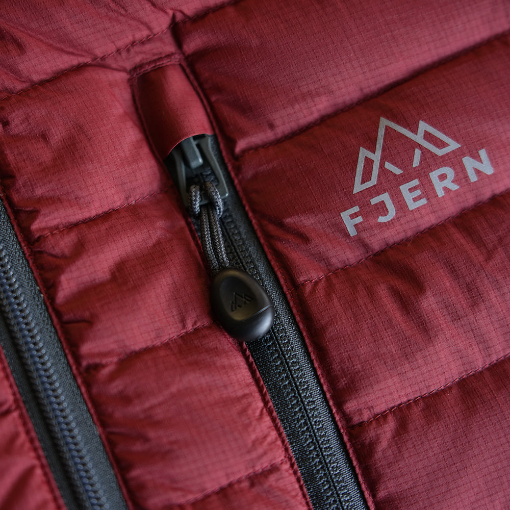 Fjern Mens Aktiv II Down Hooded Jacket (Rust/Charcoal)