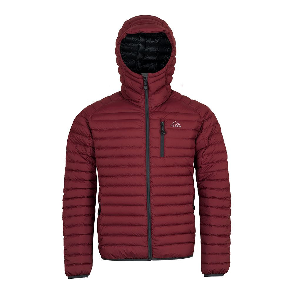 Fjern Mens Aktiv II Down Hooded Jacket (Rust/Charcoal)
