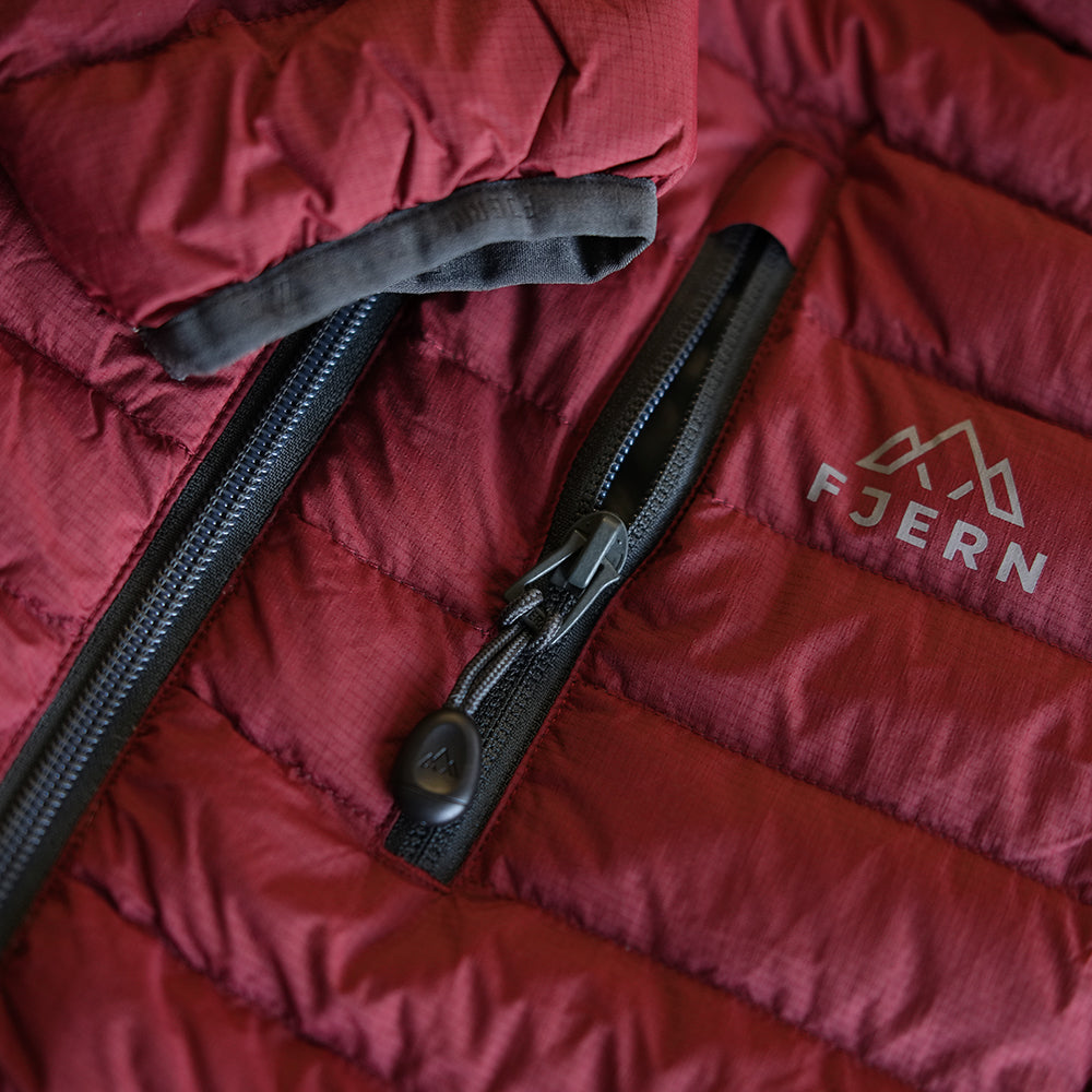Fjern Mens Aktiv II Down Hooded Jacket (Rust/Charcoal)