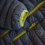 Fjern Mens Aktiv II Down Hooded Jacket (Storm Grey/Lime)